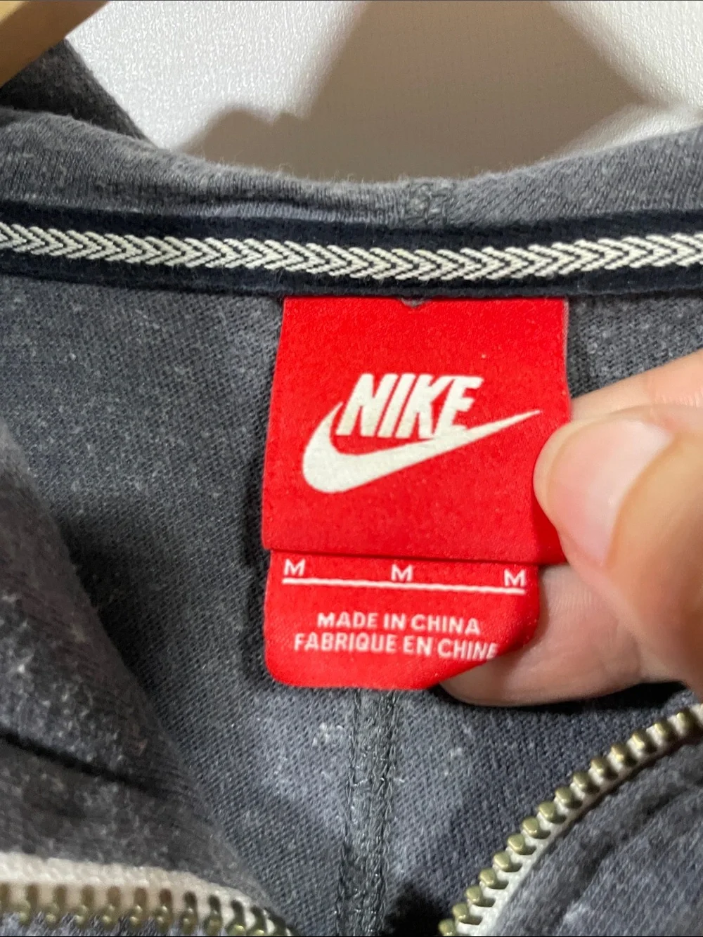 Nike Dark Gray Speckled Full-Zip Hoodie